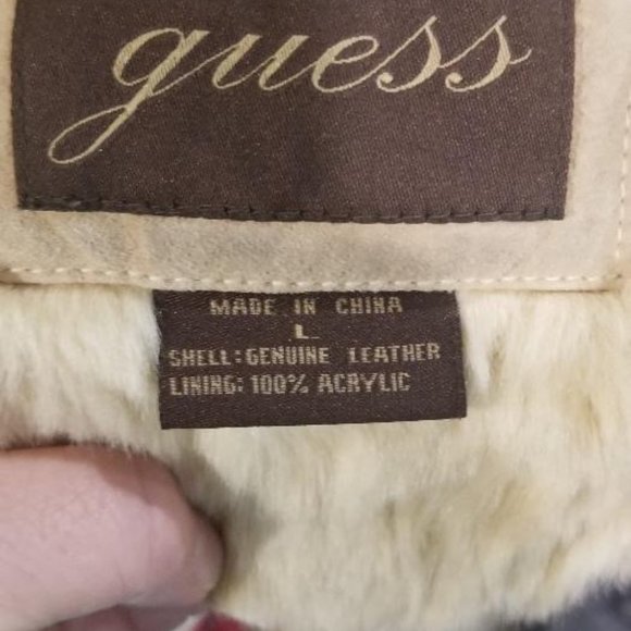 Guess Suede Leather Coat - Picture 4 of 4